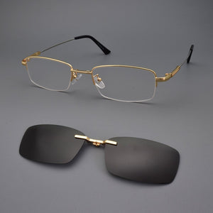 Memory Glasses Frame Fold Magnet Clip Myopia Silver Clip on Sunglasses Magnetic Men Mirror Gold Night Vision Goggles Soft Temple