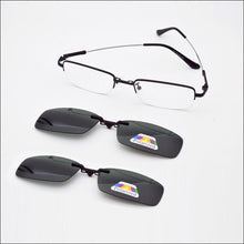 Load image into Gallery viewer, Memory Glasses Frame Fold Magnet Clip Myopia Silver Clip on Sunglasses Magnetic Men Mirror Gold Night Vision Goggles Soft Temple