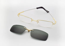 Load image into Gallery viewer, Memory Glasses Frame Fold Magnet Clip Myopia Silver Clip on Sunglasses Magnetic Men Mirror Gold Night Vision Goggles Soft Temple