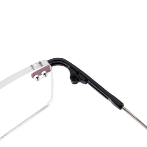 Memory Metal Men And Women Rimless Eyeglasses Glasses Rectangular Prescription Glasses For Myopia &amp; Reading Rimless Frame