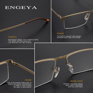 Men Alloy Glasses Frame Clear  Myopia Optical Computer Transparent Spectacles Glasses Male 6 Colors High Quality #8047