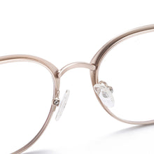 Load image into Gallery viewer, Men And Women Full Rim Cat Eye Medium Metal Eyeglasses Frame With Spring Hing For Optical Prescription Lenses