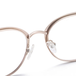 Men And Women Full Rim Cat Eye Medium Metal Eyeglasses Frame With Spring Hing For Optical Prescription Lenses