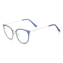 Load image into Gallery viewer, Men And Women Full Rim Cat Eye Medium Metal Eyeglasses Frame With Spring Hing For Optical Prescription Lenses