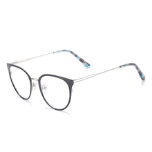 Load image into Gallery viewer, Men And Women Full Rim Cat Eye Medium Metal Eyeglasses Frame With Spring Hing For Optical Prescription Lenses