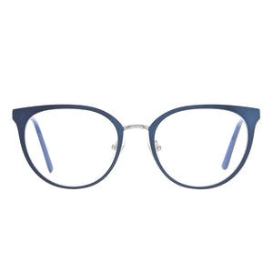 Men And Women Full Rim Cat Eye Medium Metal Eyeglasses Frame With Spring Hing For Optical Prescription Lenses