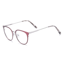 Load image into Gallery viewer, Men And Women Full Rim Cat Eye Medium Metal Eyeglasses Frame With Spring Hing For Optical Prescription Lenses