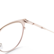 Load image into Gallery viewer, Men And Women Full Rim Cat Eye Medium Metal Eyeglasses Frame With Spring Hing For Optical Prescription Lenses