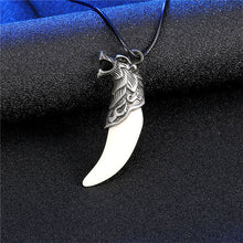 Load image into Gallery viewer, Men Antique Wolf Fang Tooth Pendant Necklace New Animal Head&amp;Tooth Drago Eagle Alloy Necklace Fashion Jewelry gift freeshipping