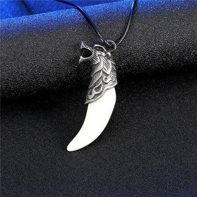 Men Antique Wolf Fang Tooth Pendant Necklace New Animal Head&Tooth Drago Eagle Alloy Necklace Fashion Jewelry gift freeshipping