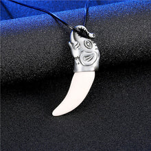 Load image into Gallery viewer, Men Antique Wolf Fang Tooth Pendant Necklace New Animal Head&amp;Tooth Drago Eagle Alloy Necklace Fashion Jewelry gift freeshipping