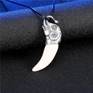 Men Antique Wolf Fang Tooth Pendant Necklace New Animal Head&Tooth Drago Eagle Alloy Necklace Fashion Jewelry gift freeshipping
