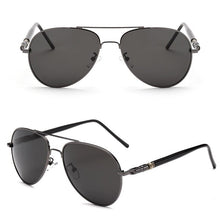 Load image into Gallery viewer, Men Aviation Metal Frame Sunglasses Male Oversized Spring Leg Alloy Sun Glasses Polarized Brand Design Pilot Male Sunglasses