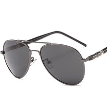 Load image into Gallery viewer, Men Aviation Metal Frame Sunglasses Male Oversized Spring Leg Alloy Sun Glasses Polarized Brand Design Pilot Male Sunglasses