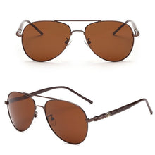 Load image into Gallery viewer, Men Aviation Metal Frame Sunglasses Male Oversized Spring Leg Alloy Sun Glasses Polarized Brand Design Pilot Male Sunglasses