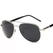 Load image into Gallery viewer, Men Aviation Metal Frame Sunglasses Male Oversized Spring Leg Alloy Sun Glasses Polarized Brand Design Pilot Male Sunglasses