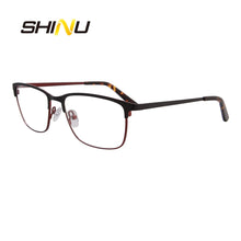 Carica l&#39;immagine nel visualizzatore di Gallery, Men Eyewear Frame Transparent Lenses Eyeglasses Optical Frame Prescription Reading Glasses Frame Plain Spectacles Gafas