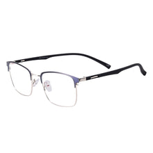 Carica l&#39;immagine nel visualizzatore di Gallery, Men Metal Square Full Rim Eyeglasses Frame With TR90 Temple For Optical Lenses Myopia Reading Lens