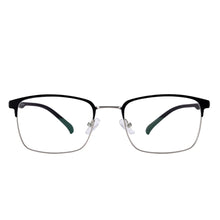Carica l&#39;immagine nel visualizzatore di Gallery, Men Metal Square Full Rim Eyeglasses Frame With TR90 Temple For Optical Lenses Myopia Reading Lens