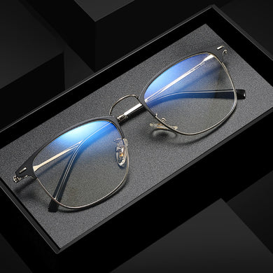 Men Glasses Anti Blue Light Laser Fatigue Glasses Photochromic Lens Computer Goggles Optical Eyeglasses Frame for Men Women 9810