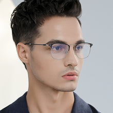 Carica l&#39;immagine nel visualizzatore di Gallery, Men Glasses Anti Blue Light Laser Fatigue Glasses Photochromic Lens Computer Goggles Optical Eyeglasses Frame for Men Women 9810