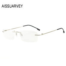 Load image into Gallery viewer, Men Glasses Frames Rimless Eyeglasses Optical Brand Designer Prescription Titanium Alloy Light Handsome Business Eyewear Cheap