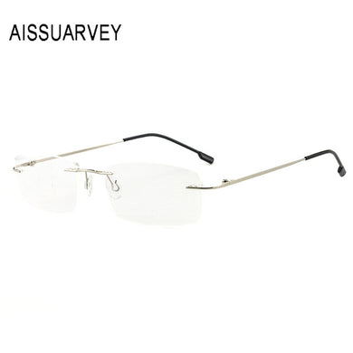 Men Glasses Frames Rimless Eyeglasses Optical Brand Designer Prescription Titanium Alloy Light Handsome Business Eyewear Cheap