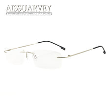 Load image into Gallery viewer, Men Glasses Frames Rimless Eyeglasses Optical Brand Designer Prescription Titanium Alloy Light Handsome Business Eyewear Cheap
