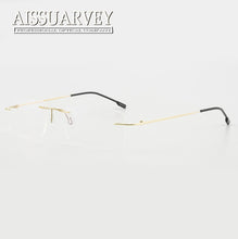 Load image into Gallery viewer, Men Glasses Frames Rimless Eyeglasses Optical Brand Designer Prescription Titanium Alloy Light Handsome Business Eyewear Cheap