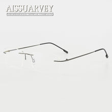 Load image into Gallery viewer, Men Glasses Frames Rimless Eyeglasses Optical Brand Designer Prescription Titanium Alloy Light Handsome Business Eyewear Cheap