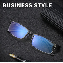 Load image into Gallery viewer, Men Half Frame Classic Simple Anti-Blue Light Eye Protection Ultra Light Glasses Business Reading Glasses