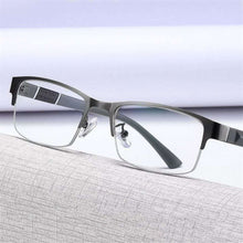 Load image into Gallery viewer, Men Half Frame Classic Simple Anti-Blue Light Eye Protection Ultra Light Glasses Business Reading Glasses