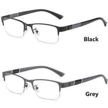 Load image into Gallery viewer, Men Half Frame Classic Simple Anti-Blue Light Eye Protection Ultra Light Glasses Business Reading Glasses