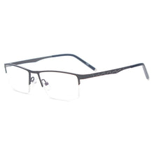Load image into Gallery viewer, Men Half Rim Spectacles Metal Rectangular Prescription Eyeglass Frames For Myopia Reading Multifocal Lenses
