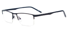 Load image into Gallery viewer, Men Half Rim Spectacles Metal Rectangular Prescription Eyeglass Frames For Myopia Reading Multifocal Lenses