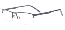 Load image into Gallery viewer, Men Half Rim Spectacles Metal Rectangular Prescription Eyeglass Frames For Myopia Reading Multifocal Lenses