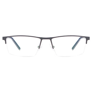 Men Half Rim Spectacles Metal Rectangular Prescription Eyeglass Frames For Myopia Reading Multifocal Lenses