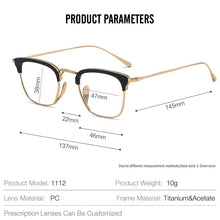 Load image into Gallery viewer, Men IP Titanium Glasses Frames Acetate Square Myopia Optical Prescription Eyeglasses Frames Woman Retro Japan  Eyewear