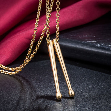 Collare da uomo inossidabile color oro de Cadena Rockers Jazz Band Drum Drummers Rullante con collana pendente in acciaio inossidabile 