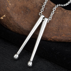 Collare da uomo inossidabile color oro de Cadena Rockers Jazz Band Drum Drummers Rullante con collana pendente in acciaio inossidabile 