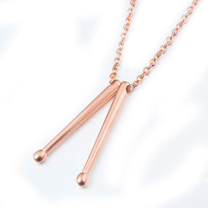 Collare da uomo inossidabile color oro de Cadena Rockers Jazz Band Drum Drummers Rullante con collana pendente in acciaio inossidabile 
