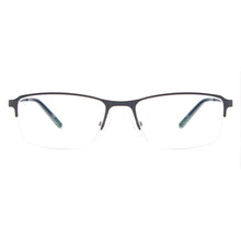 Load image into Gallery viewer, Men Lightweight Glasses Frame Metal Half Rim Square Spectacles Prescription Eyeglasses for Clear Lens with Degree