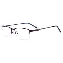 Load image into Gallery viewer, Men Lightweight Glasses Frame Metal Half Rim Square Spectacles Prescription Eyeglasses for Clear Lens with Degree