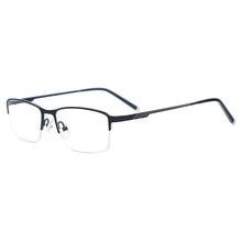 Load image into Gallery viewer, Men Lightweight Glasses Frame Metal Half Rim Square Spectacles Prescription Eyeglasses for Clear Lens with Degree