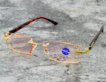Load image into Gallery viewer, Men  Rimless Royal Ministers Diamond Reading Glasses +0.75 +1 +1.5 +1.75 +2 +2.25 +2.5 +2.75 +3 +3.5 +4 WITH CASE