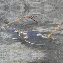 Load image into Gallery viewer, Men  Rimless Royal Ministers Reading Glasses +0.75 +1 +1.5 +1.75 +2 +2.25 +2.5 +2.75 +3 +3.5 +4 WITH CASE In The Photo