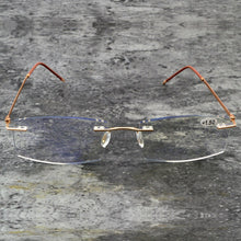 Load image into Gallery viewer, Men  Rimless Royal Ministers Reading Glasses +0.75 +1 +1.5 +1.75 +2 +2.25 +2.5 +2.75 +3 +3.5 +4 WITH CASE In The Photo