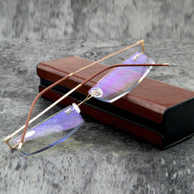 Load image into Gallery viewer, Men  Rimless Royal Ministers Reading Glasses +0.75 +1 +1.5 +1.75 +2 +2.25 +2.5 +2.75 +3 +3.5 +4 WITH CASE In The Photo
