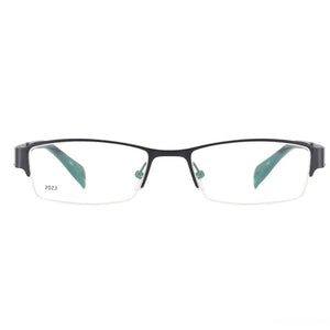 Men Metal Half Rim Prescription Eyeglass Frame Rectangular Spectacles For Optical Lenses Myopia Presbyopia Progressive