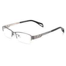 Load image into Gallery viewer, Men Metal Half Rim Prescription Eyeglass Frame Rectangular Spectacles For Optical Lenses Myopia Presbyopia Progressive
